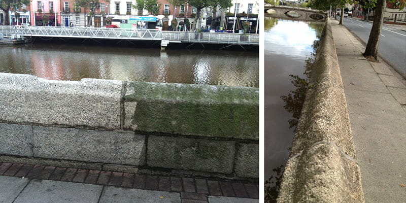 cleaning Dublin's quay walls P Mac