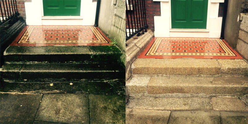 Dublin Georgian granite steps and quarry tiles restored by PMAC
