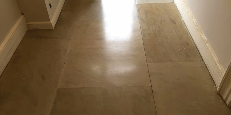 Portland stone floor restored original condition P Mac Dublin