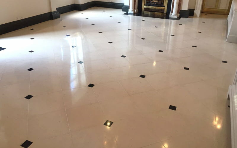 P Mac Dublin marble floor stripped cleaned polished and sealed