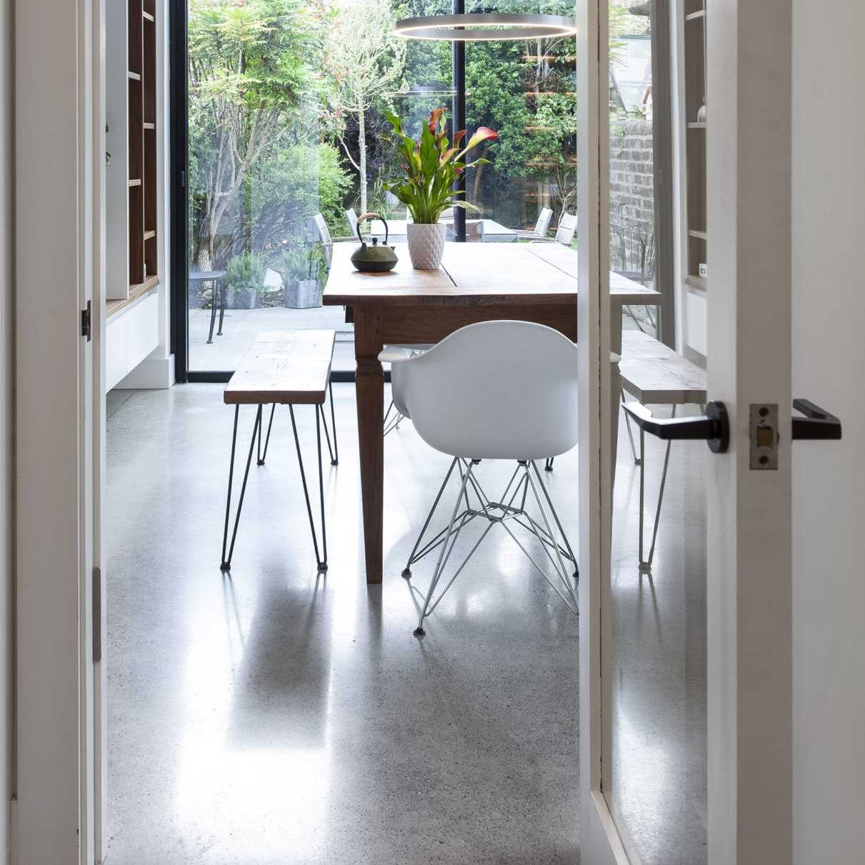 Polished concrete to Gold finish