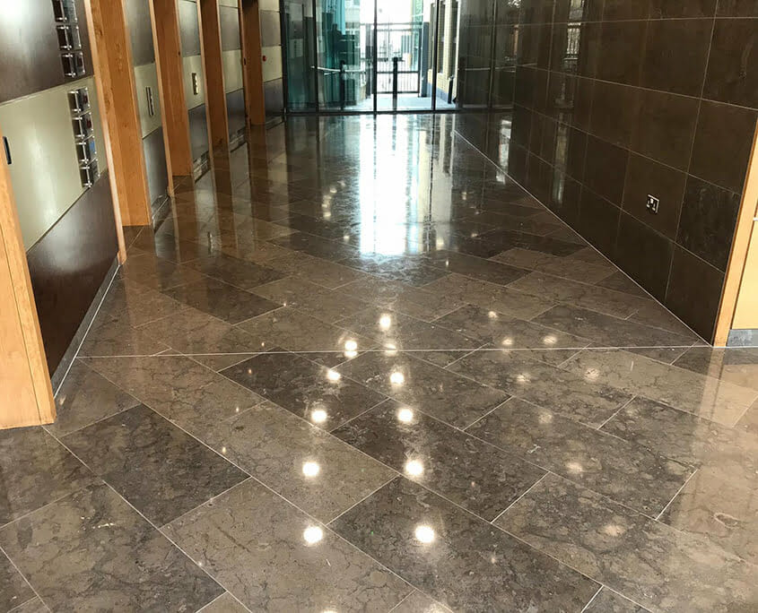 Metropolitan Building marble floor polished and sealed - P Mac Heritage Contractors