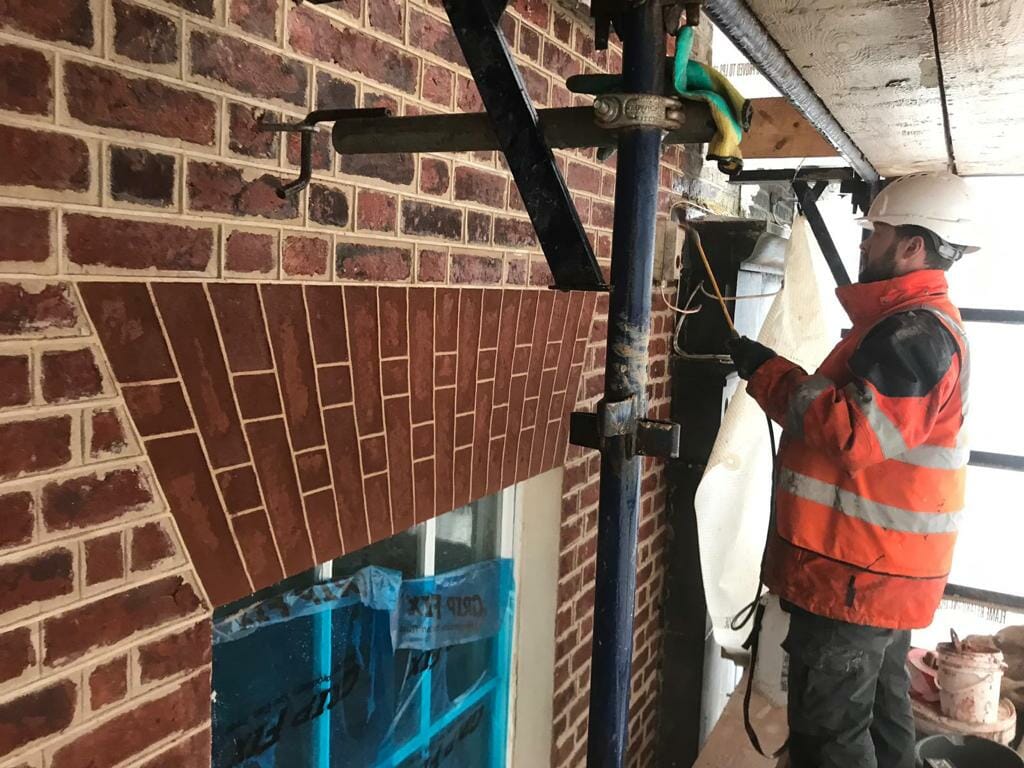 Repointing window heads