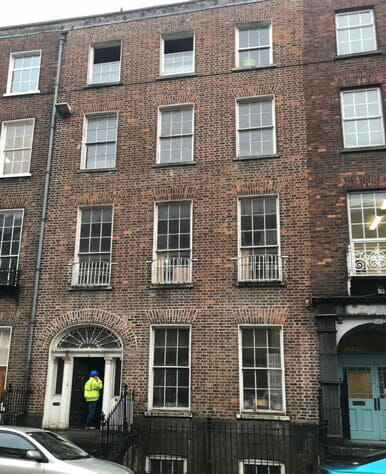 Before photo of Georgian building