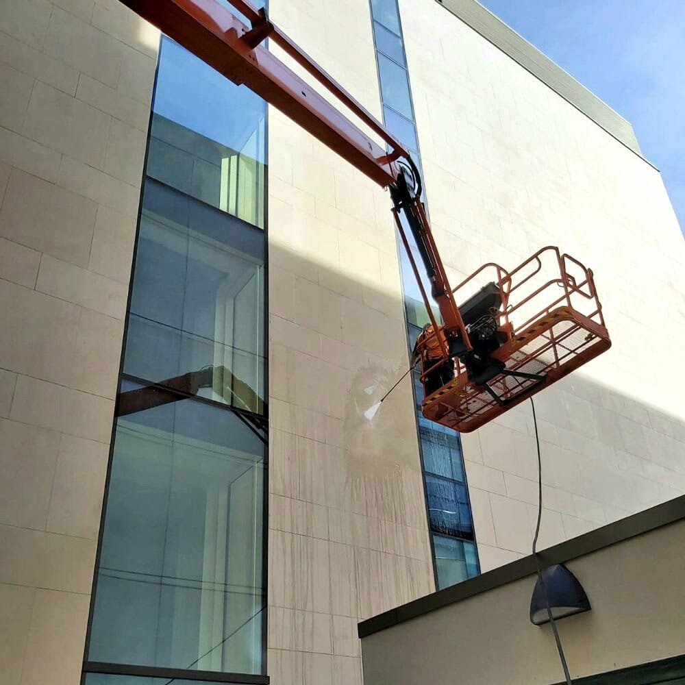 services-facade-PMAC stone cleaning of apartment complex