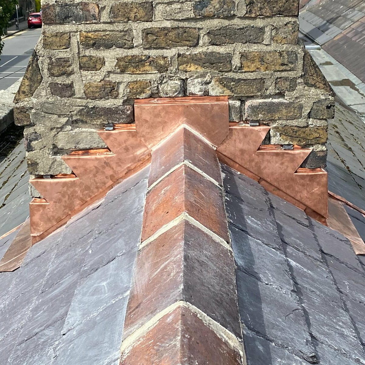 Copper flashing