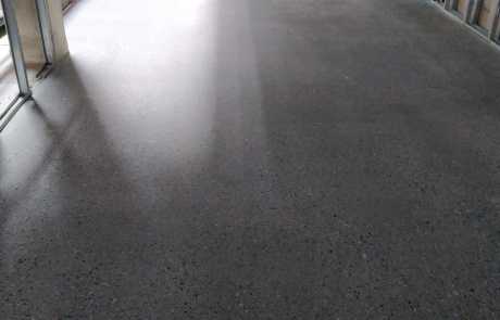Silver Polished concrete finish with 130 grit