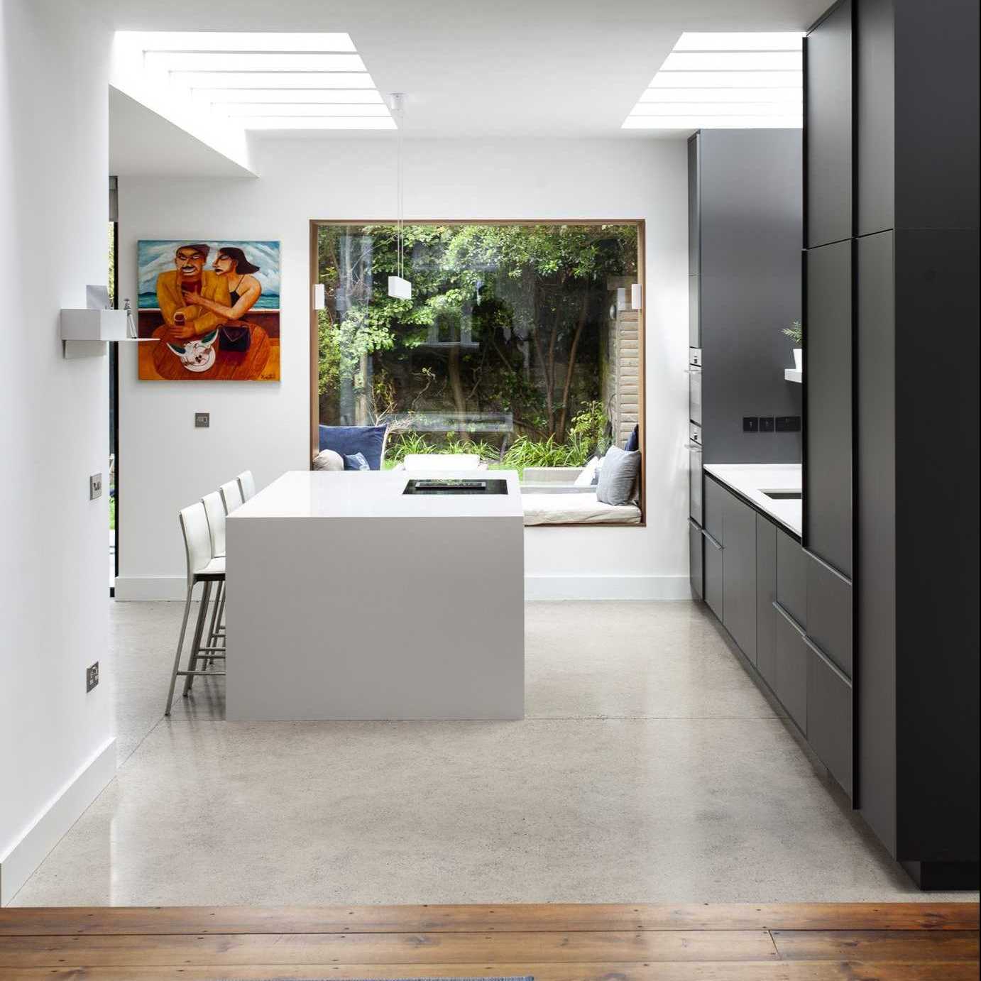 Polished concrete floor to Gold Finish