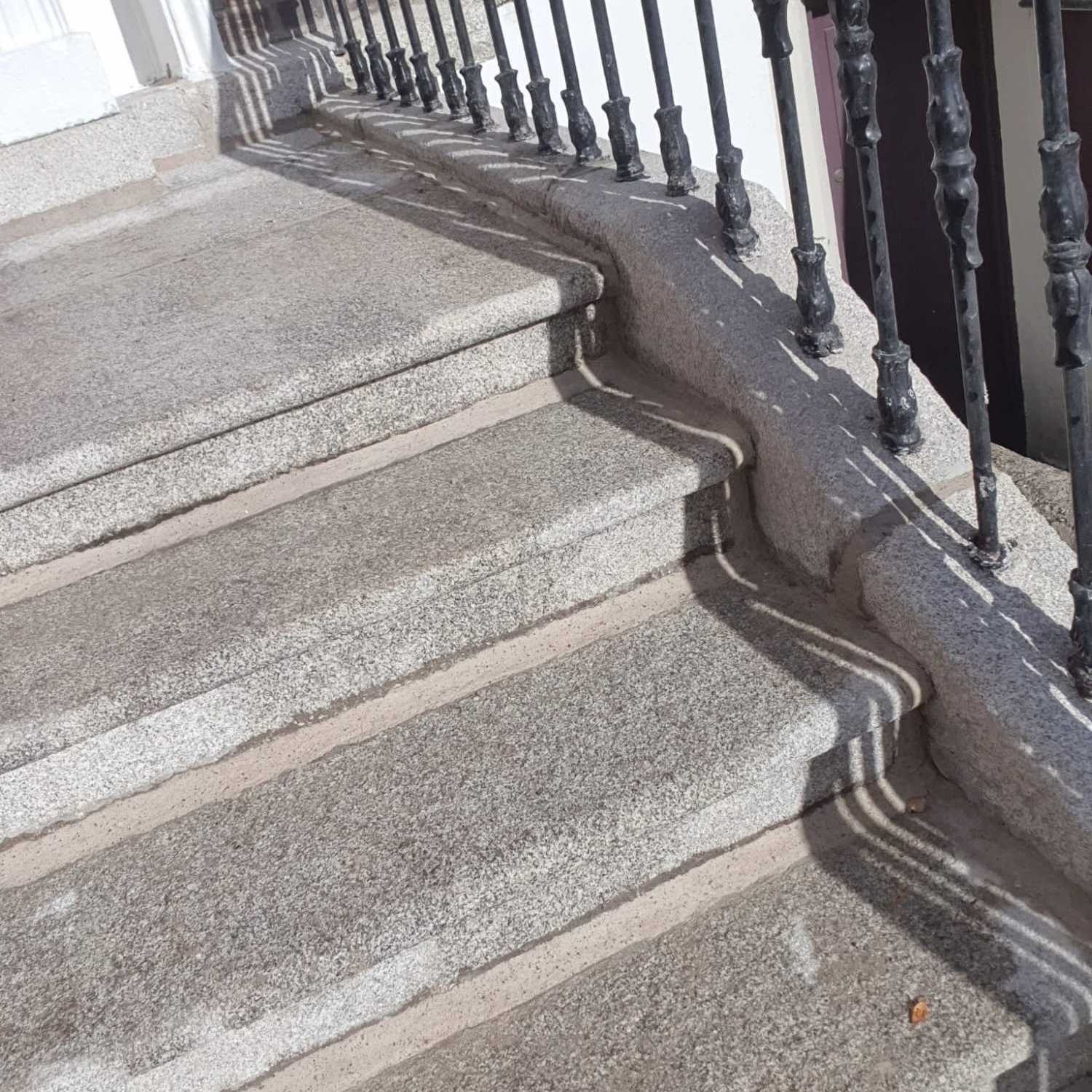 Granite steps re-pointed
