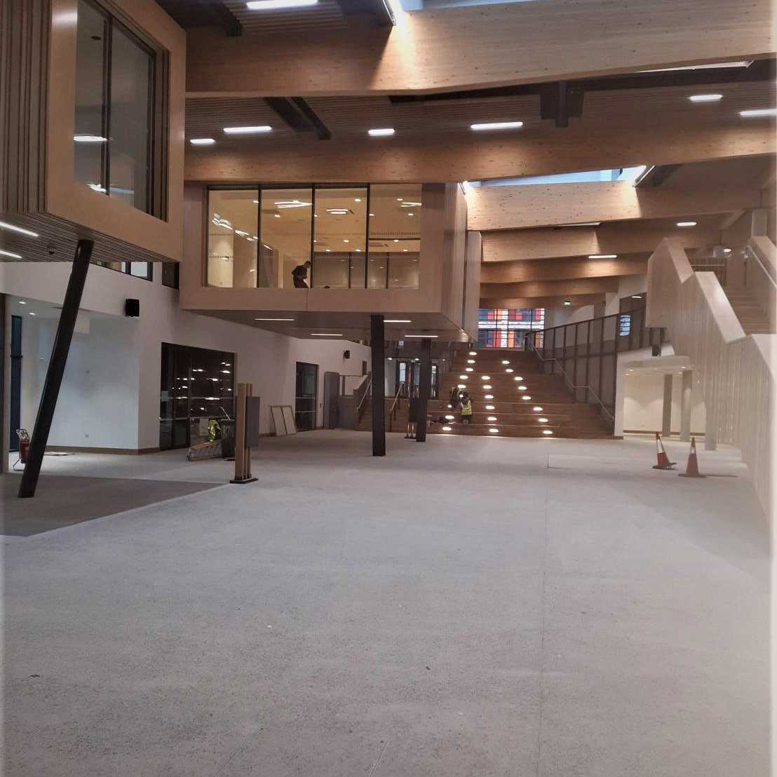 Polished concrete floor to Gold Finish