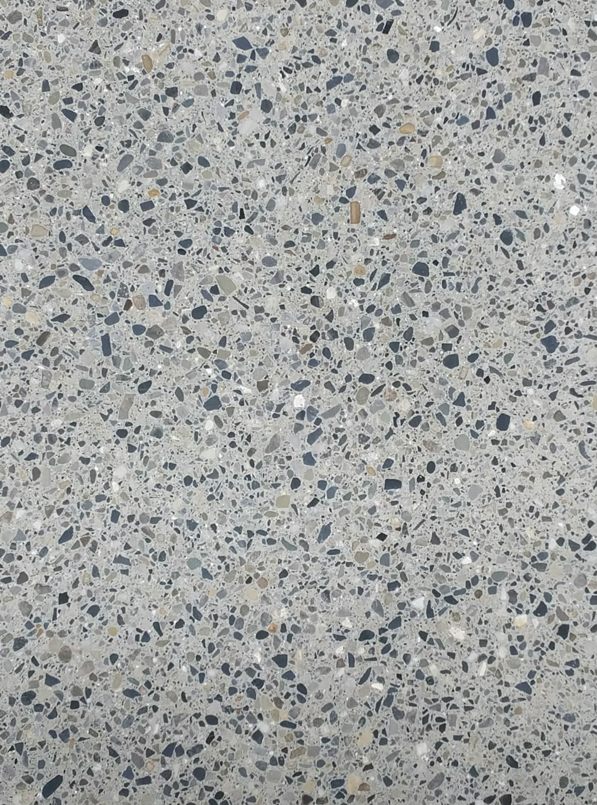 Polished concrete silver finish
