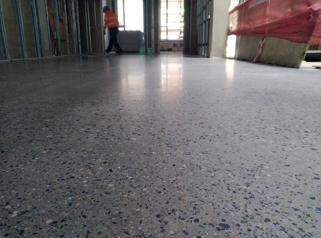 Polished concrete floor PMAC Polished concrete floor with high slip resistance