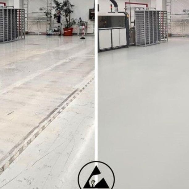 2 ESD manufacturing floor restored with Dr Schutz