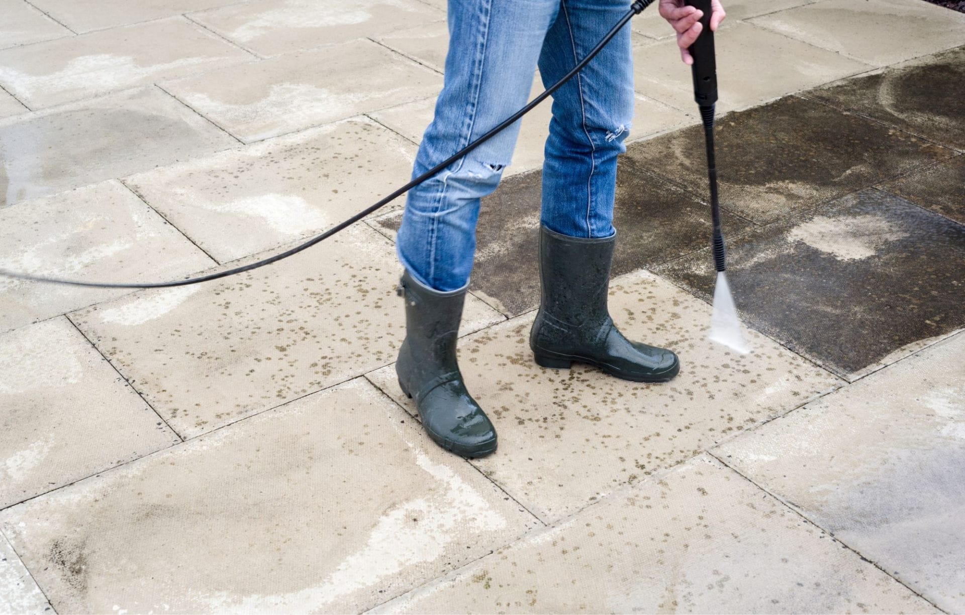 Deep clean your patio like a pro and use a pressure cleaner