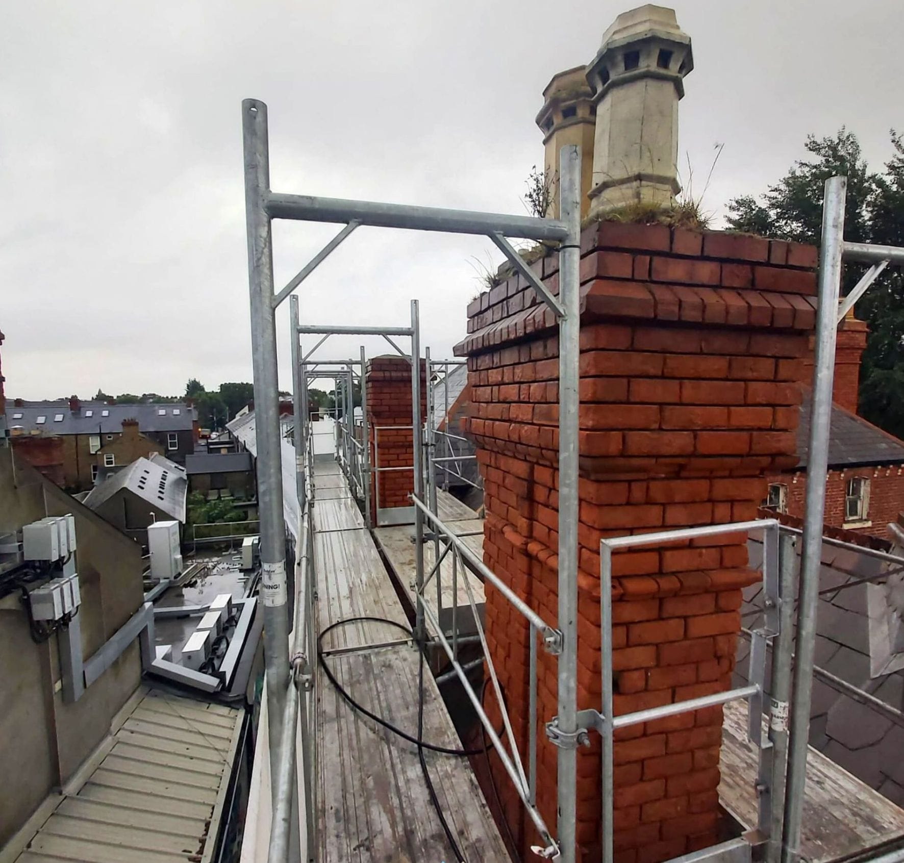 Restoration of chimneys on Georgian House, Harold’s Cross, Dublin Restoration of chimneys on Georgian House, Harold's Cross, Dublin