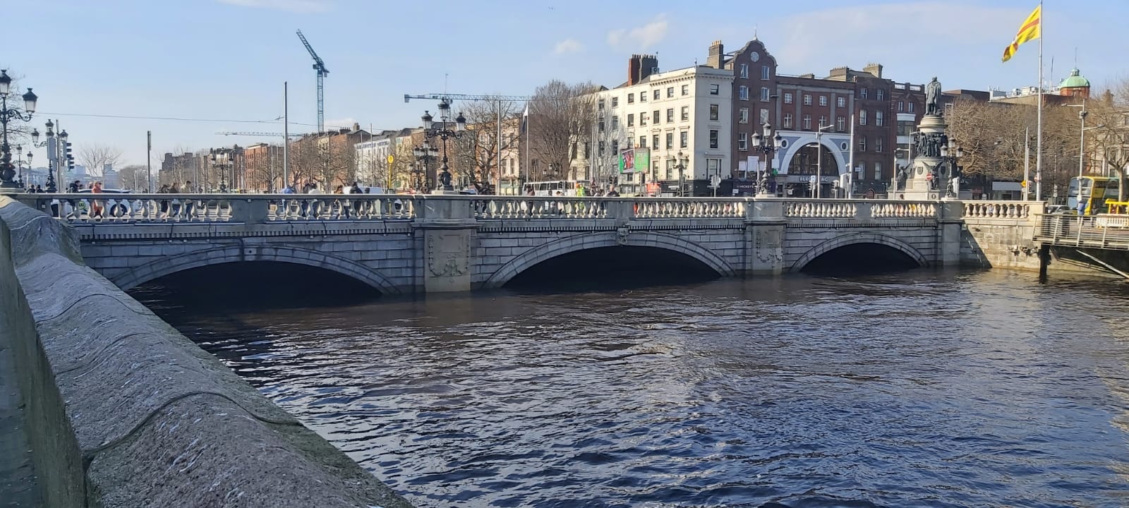 O'Connell Bridge in Dublin after heritage cleaning by PMAC